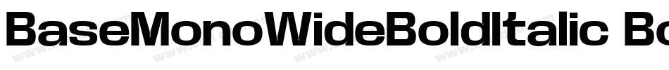 BaseMonoWideBoldItalic Bold Italic字体转换